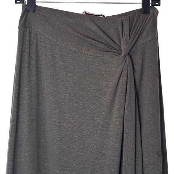 MaxMara Leisure charcoal Fanale gathered twist midi skirt size 30 - Picture 3 of 8